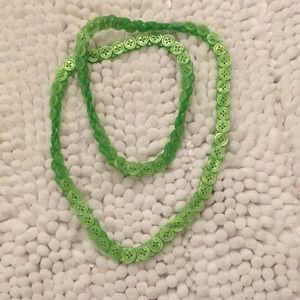 Green button necklace